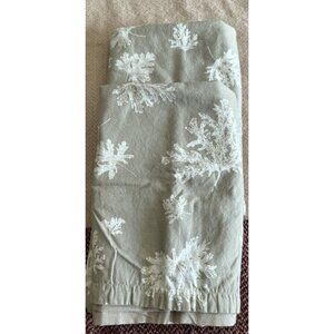 Set 2 Martha Stewart 26" Euro Cotton Flannel Pillow Shams Beige Off-white Leaves